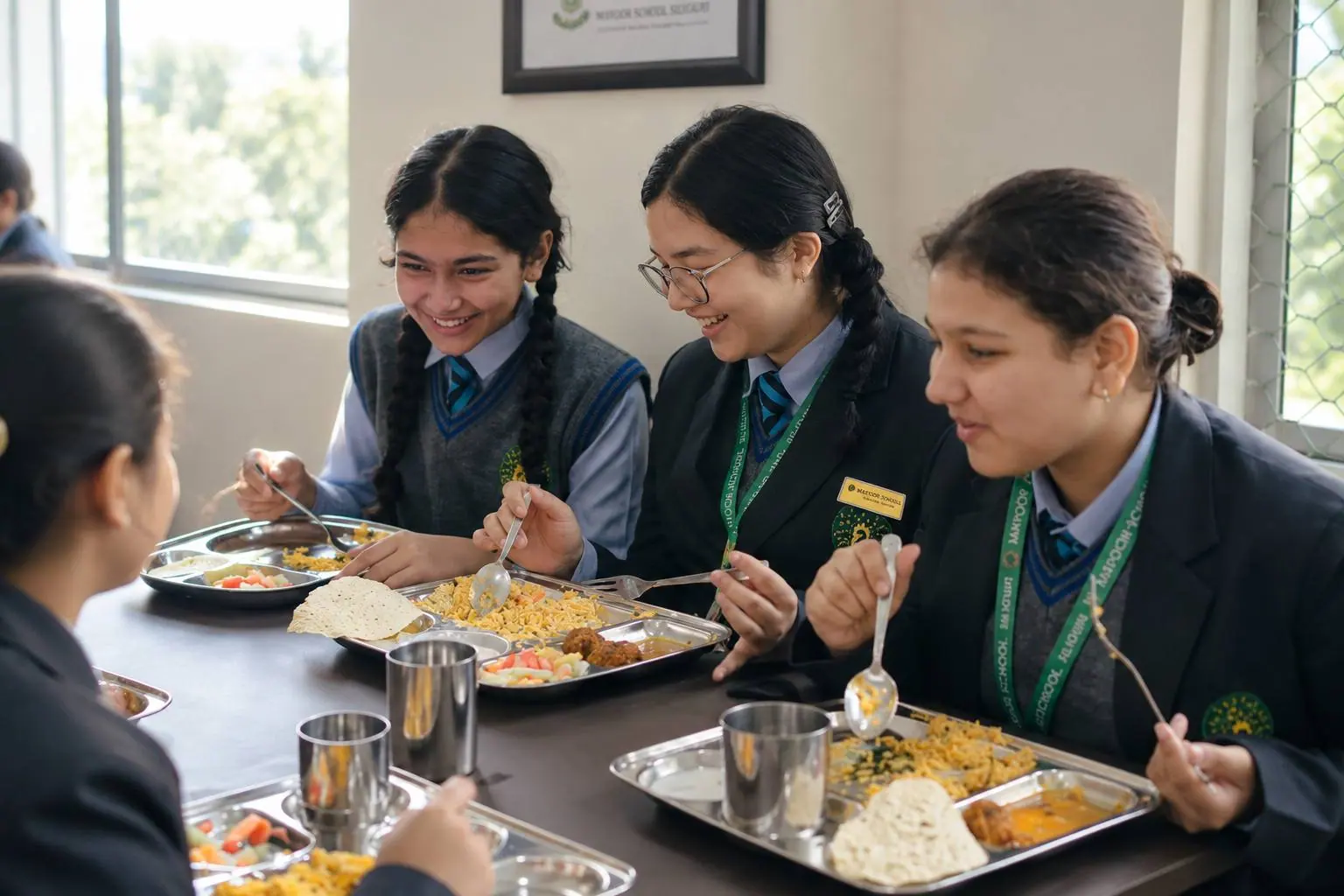 Lunch in the dining hall